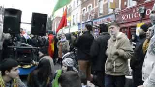 London 2013-01-13 Sit-down protest at end of march