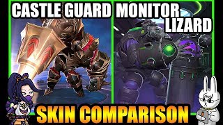 GROCK EPIC SKIN MONITOR LIZARD EFFECTS VS. CASTLE GUARD - MLBB SKIN COMPARISON SERIES