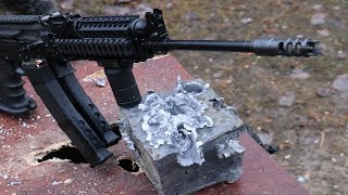 ТЕСТ на могущество. ДЕВЯТЬ калибров. Свинцовый КУБ.