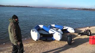 Надувная моторная лодка пвх с дном низкого давления Аквилон (Aquilon) 009