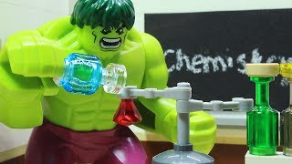 Lego Hulk School Superhero Stop Motion - Chemistry Class