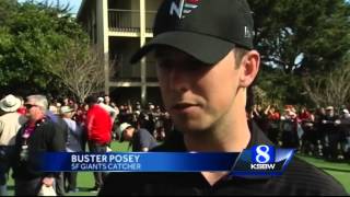 Buster Posey is a rookie at Pebble Beach Pro-Am
