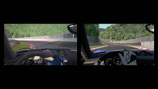 In-car GT Sport vs Assetto Corsa: 911 GT3 RS Side by Side Comparison at the Nordschleife