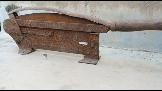Extremely Rusty Large Cut Medicine Knife Japanese Restoration