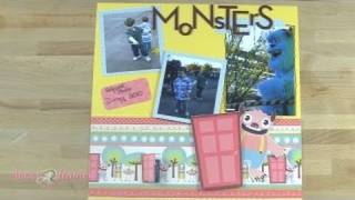 How to Make a Peak-a-Book Cut out in Monster Scrapbook Layout
