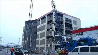 Abbruch Kaufland Augsburg Menck Seilbagger Demolition Crane Канатный экскаватор