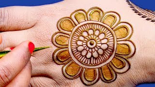 Mehndi Design #580: बहुत सुंदर गोल टिक्की मेहँदी डिज़ाइन Awesome Gol Tikki Mehndi Design For Hands