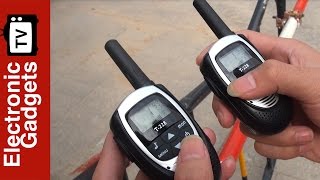 T-228 Walkie Talkies - 4KM Range, 22 Channels, 99 Sub Codes, Belt Clip, Backlit LCD Display