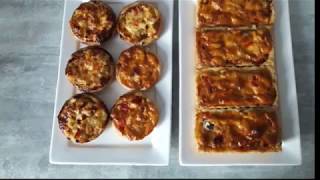 ❤03-ميني كيش بالدجاج رائع بعجين هش و ناجح+حشوة لذيذة و سهلة التحضيرmini quiche au poulet