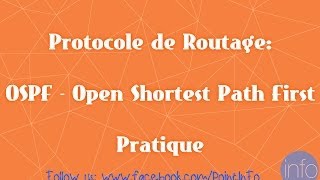 Protocole de Routage - OSPF -- Pratique
