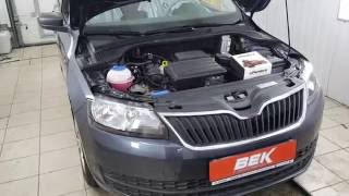 Skoda Rapid 2016 - установка подогревателя webasto и сигнализации Pandora 3910