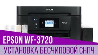 Установка СНПЧ на бесчиповый Epson WorkForce WF-3720