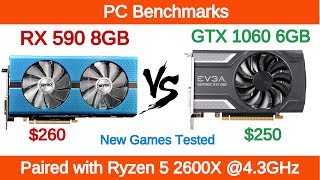 AMD RX 590 8GB vs GTX 1060 6GB New Games