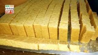 Mysore Pak Making And Cutting - Indian Sweets