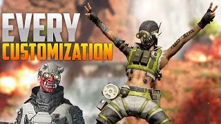 EVERY CUSTOMIZATION FOR OCTANE! (SKINS, BANNERS, QUIPS, FINISHERS) Apex Legends Season 1 Octane!