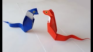 Как сделать кобру оригами, How to make an original cobra