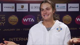 ИНТЕРВЬЮ. St.Petersburg Ladies Trophy 2019. Арина Соболенко дала интервью перед стартом турнира
