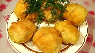 Фаршированный картофель с хрустящей корочкой. Stuffed potatoes with crispy crust