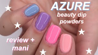 AZURE beauty dip powder review & mani!