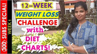 WEIGHT LOSS DIET PLANS & TIPS IN TAMIL-KETO/LOW CARB | Week1- 2020 Weight Loss Challenge