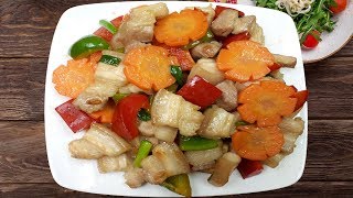 ✅ Món ăn sinh viên | Ba Chỉ Xào Với Ớt Chuông Ngon Bất Ngờ Luôn | Hồn Việt Food