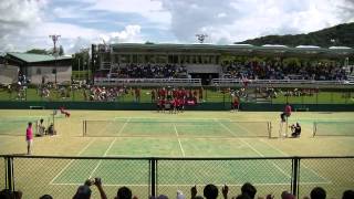 全日本インカレ決勝 ソフトテニス競技 男子団体戦 早稲田大学－同志社大学 吉田･安藤－樫本･夏見
