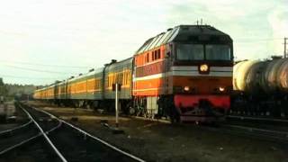2ТЭ116-1606 и ТЭП70-0365 (Батецкая) / 2TE116-1606 and TEP70-0365 (RZD, Batetskaya)