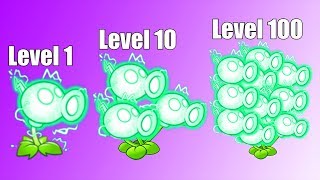 Plants vs Zombies 2 Mod: ELECTRIC PEASHOOTER LEVEL 1-10-100 vs GARGANTUAR FIGHT!