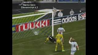 Гол в девятку от Марко Девича ФК "Металлист"[PES 6]
