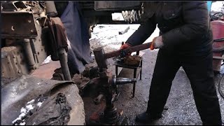 Ремонт шкворней Камаз 53212, установка упорного подшипника!