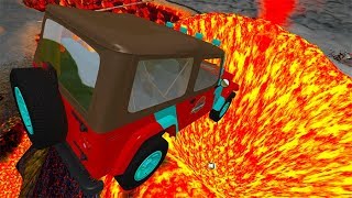 Jumping In Volcano #3 - BeamNG drive ( bmg )