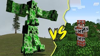 EL EJERCITO DE CREEPERS VS ARMADURA DE TNT | MINECRAFT MOD