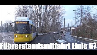 Führerstandsmitfahrt Straßenbahn Berlin Linie 67 Krankenhaus Köpenick - S Schöneweide