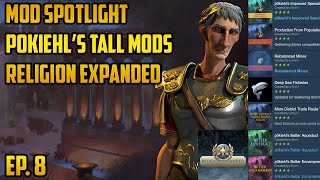 Ep.8 Civ 6 GS Rome - Mod Spotlight Let's Play - p0kiehls Buffs to Tall Play - Religion Expanded