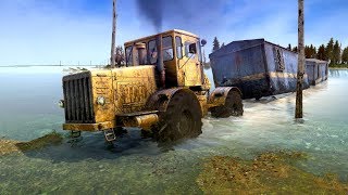 Spintires: MudRunner К 700 Горбатый  Прохождение Одиночная игра Карта Потоп