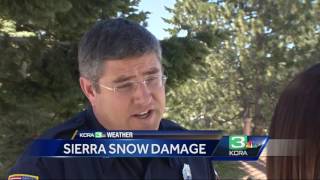 Snow piles collapse roofs in Lake Tahoe area