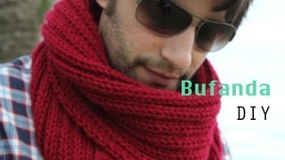 Como hacer bufanda de hombre DIY