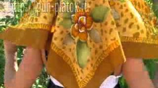 Павловопосадский платок"В солнечном свете"-Pavlovo Posad Shawl