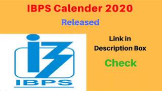IBPS Calender 2020 Released | IBPS 2020 | Job Search