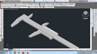 Урок 22  Штангельциркуль ч 1 3D моделирование в AutoCAD 2014