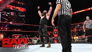 Braun Strowman emerges from the gaping hole in the ring: Raw Fallout, Nov. 13, 2017