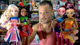Disney Descendants Neon Lights Ball Ally, Freddie, Jane, Jordan Dolls Unboxing Review