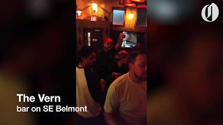Man in MAGA hat clashes with Portland bar crowd