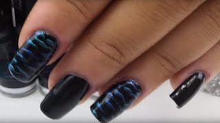 Nail Art Effet Zebre Chromé