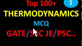 MECHANICAL ENGG.(THERMODYNAMICS) -  MCQ (GATE/SSC JE/PSC..)