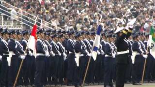 [20101017]自衛隊観閲式x朝霞x栄誉礼-国旗掲揚-巡閲