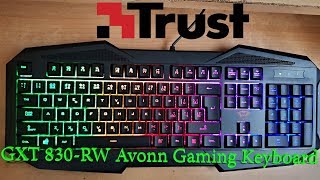 Trust GXT 830 RW Avonn Gaming Keyboard (SK/CZ) - Unboxing