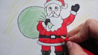 How to draw a Santa Claus_Как нарисовать Деда Мороза
