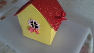 COMO FAZER CASINHA COM CAIXA DE LEITE E EVA
