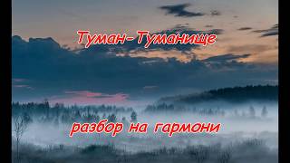 Туман-туманище - разбор на гармони